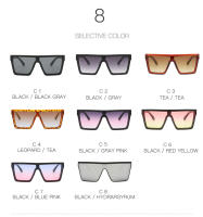 Gafas De Sol Retro Para Mujer Con Marco Grande UV400 Gradiente Negro Diseñador Un Pieza Ciclismo Polímero Transpirable Y Duradero - details 6