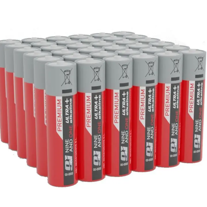 ORION91 Pack x 40 PILAS AA 1,5V Alcalinas Ultra Power LR06 Batería - Nine&One Premium 9&1 - 1