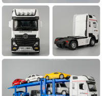 Modelo De Coche De Transporte De Ingeniería a Escala 1/32 Con Doble Capa Juguete De Aleación De Metal Para Niños Con Función De Retroceso Y Sonido Luz Regalo Para Niños - details 6