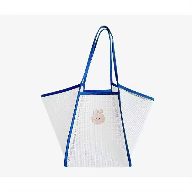 Bolsa de playa Ins, bolso de hombro de malla, gran capacidad, para viajes, versátil, para natación, fitness, almacenamiento de trajes de baño. - 1