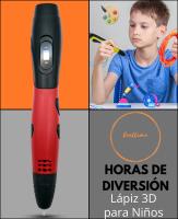 CAELLUMA Bolígrafo 3D Rojo de Alta Calidad con 36m de Filamento y Accesorios Completos - details 1