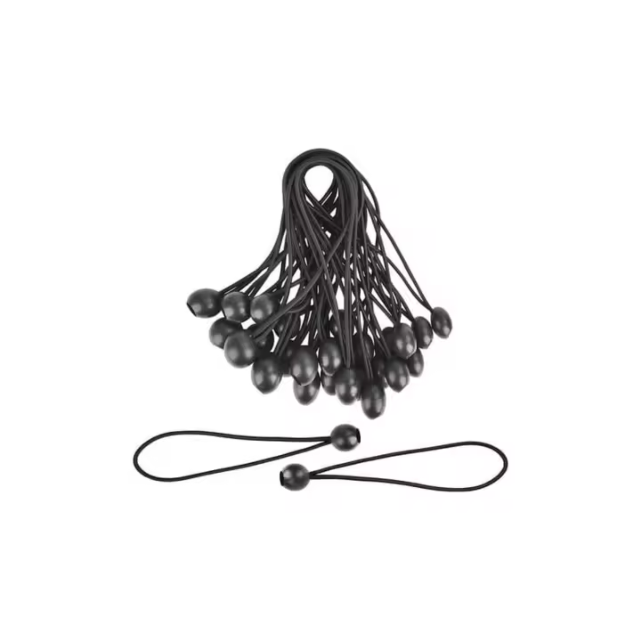 30 piezas de Cuerda elástico, Cuerda elástica de Goma con Bola elástica para carpas de Lona, pancartas, Banderas, campamentos y panellones - 1