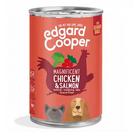 Lata Edgard Cooper Pollo y Salmón Senior 400gr Edgard Cooper - 1