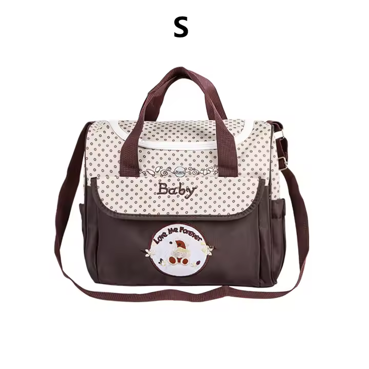 Bolso de hombro unisex grande y ligero con estampado de oso de felpa impermeable estilo moda bolsa de bebé portátil para mamá - 1