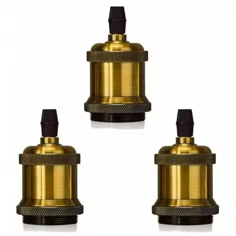 Juego de 3 adaptadores de lámpara Retro Vintage en espiral Edison E27 para lámpara colgante de araña - 1