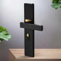Cerradura De Seguridad Para Puerta De Metal Antirrobo Con Llaves Cerradura De Manija Para Entrada Dormitorio Baño Material De Hierro Tamaño 230*140*60mm Peso 780g - details 0