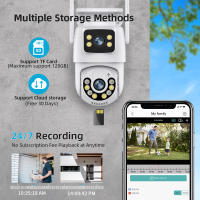 Cámara De Seguridad IP Inalámbrica Exterior 4K 8MP HD Con Lente Doble PTZ WiFi Auto Tracking Cámara De Vigilancia Para Calle iCsee - details 8