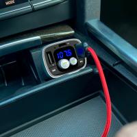 Bluetooth 5.0 Transmisor FM para Coche, Adaptador de Radio, Manos Libres Mechero Coche con QC3.0, Cargador de Coche Doble USB con QC 3,0, Manos Libres Inalámbrico Reproductor MP3 Coche, Amplia Compatibilidad Soporte Memoria USB - details 0