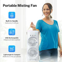 Ventilador Torre Almalux® Aqua con Nebulización – Aire Acondicionado Portátil, Enfriador Evaporativo Recargable por USB - details 5