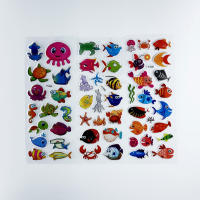12 Hojas De Pegatinas 3D De Peces Marinos Para Niños Y Niñas Decoración De Álbum De Fotos Regalo Divertido Con Diseño De Dibujos Animados Marinos - details 7
