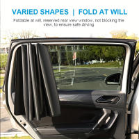 2pcs Cortinas De Sol Para Coche Negro Puro Protección Solar Y Antiglareante Visera Magnética Protectora Contra El Calor Y Los Rayos UV - details 6