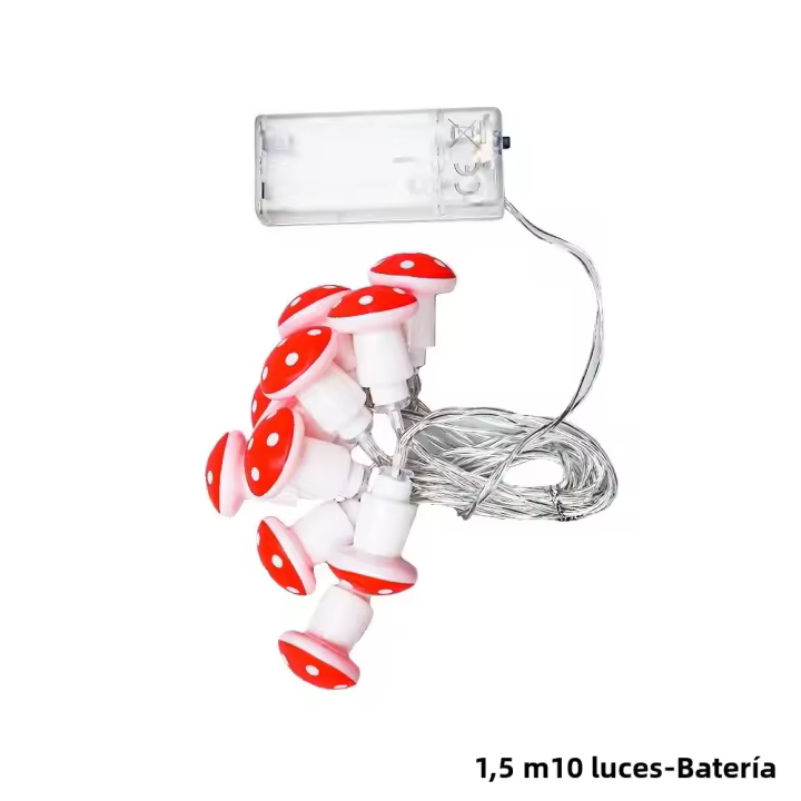 Luces LED De Hongo Con 20 Leds Para Decoración De Interior Y Ambiente Navideño Fuentes De Alimentación USB/Batería Regalo De Fiesta - 1