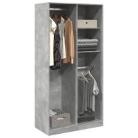 vidaXL Armario de madera contrachapada 100x50x200 cm en color Negro/Gris sonoma/Gris hormigón y más | almacenamiento funcional diseño moderno para baño dormitorio sala - details 2