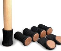 24 piezas de calcetín de silla para patas de silla, patas de muebles, almohadillas antideslizantes para patas de silla de 1 "-2" de diámetro, negro - details 3