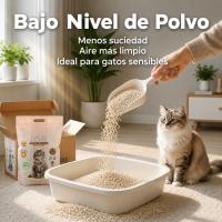 Yommy Arena de Tofu para Gatos – Arena Aglomerante Natural, Biodegradable y Libre de Polvo, Control de Olores, Desechable en el Inodoro – 6 bolsas - details 1