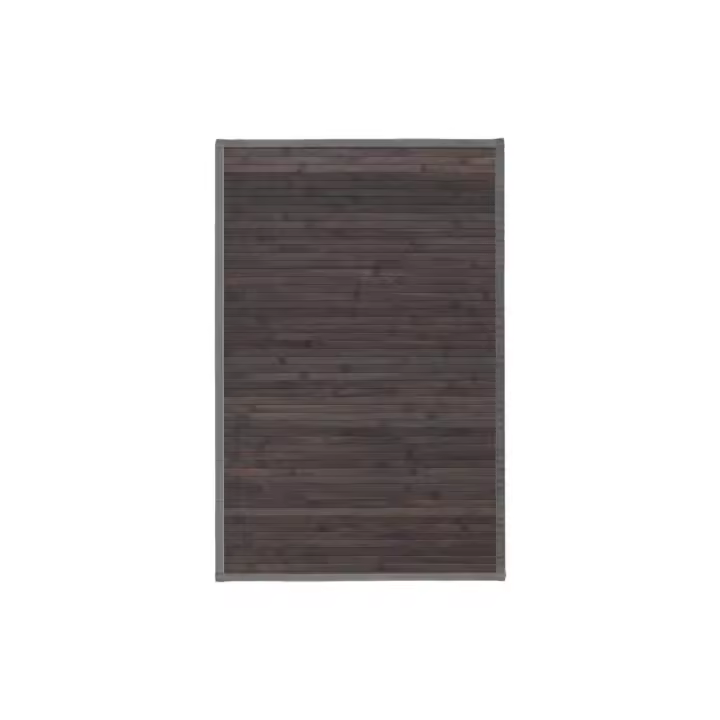 Dcasa Alfombra pasillera de bambú gris de 60 x 90 cm - 1