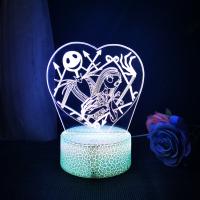 Lámpara Nocturna 3D De Novia Fantasma Con Control Táctil Y 16 Colores Decoración De Habitación Regalo De Halloween Luz De Ambiente De Dibujos Animados - details 4