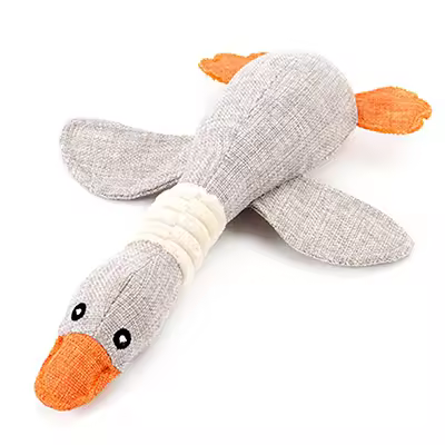 Juguetes Para Perros Y Gatos En Forma De Ganso Juguetes Interactivos De Peluche Resistentes Al Masticar Con Silbato Para Pequeños Y Grandes Perros - 1