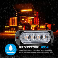 Luz De Advertencia LED Para Coche 4x4 Lámpara De Beacon Amarilla Para Camiones Y Remolques 12V-24V Instalación En Grille - details 2