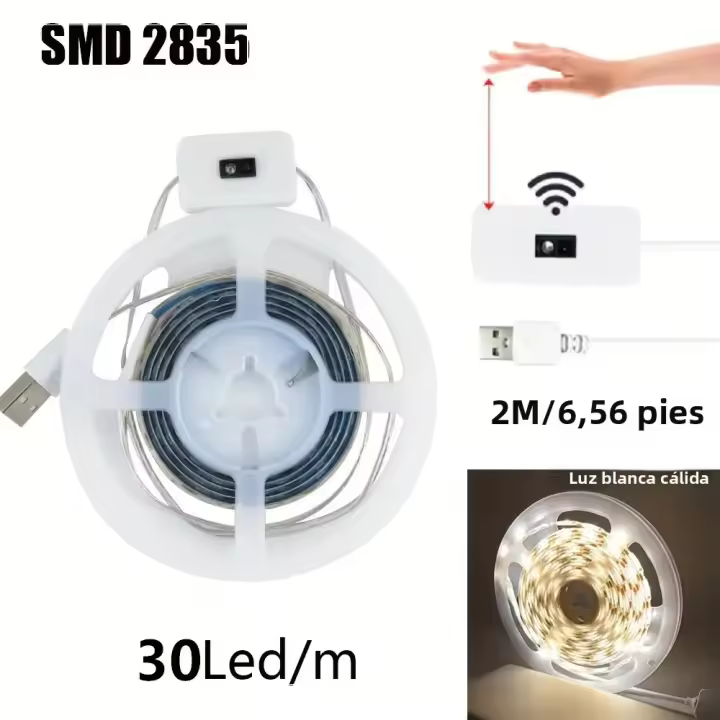 Tiras De Luces LED USB Con Dimmer Inteligente Y Sensor De Escaneo Manual Control De Encendido/Apagado Para Backlight De TV Decoración De Hogar Y Dormitorio DC 5V - 1