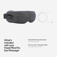 Masajeador ocular, espejo de masaje calentado bluetooth, alivio de migrañas / ansiedad / ojo seco / mejora del sueño / meditación, compresa caliente a temperatura constante de grafeno, pulso de baja frecuencia - details 0