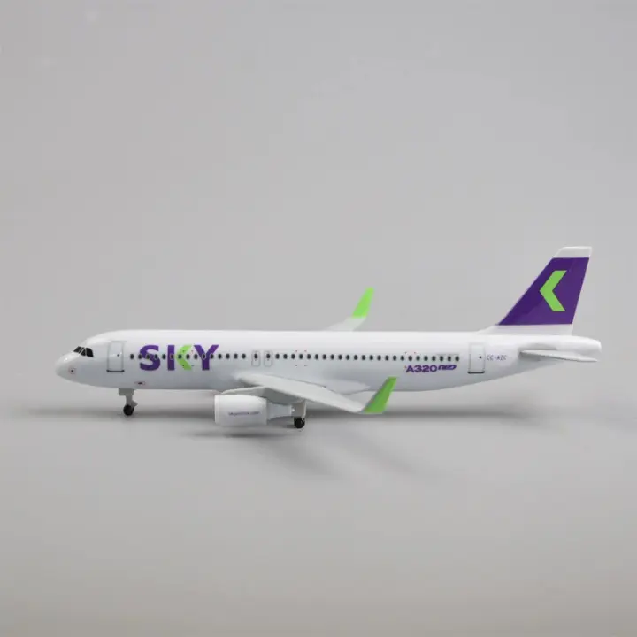 Modelo De Avión A320 De Escala 20CM En Metal Replicado Del Chilean Sky Decoración De Casa Miniatura De Aviación Para Coleccionistas - 1