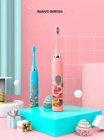 Cepillo De Dientes Eléctrico Para Niños Con Sonido Y Dibujos Animados Recargable Por USB Suave Impermeable Con Cabeza De Reemplazo - details 2