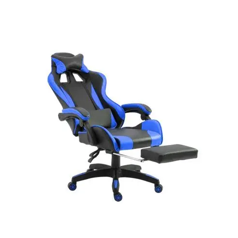 Mediawavestore - Silla de Oficina para Juegos AZRACE Ecopiel con Reposapiés y Reclinable 150° - 1