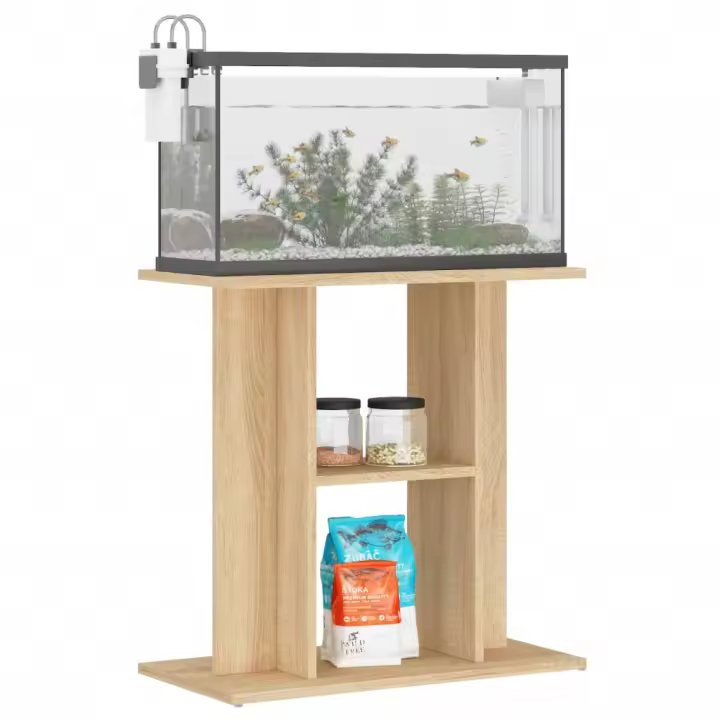 vidaXL Soporte para acuario madera de ingeniería 60x30x60 cm Color Blanco brillante,  Blanco,  Negro y mas - 1