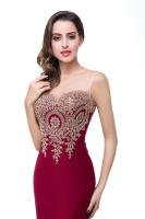 Vestido De Noche Para Mujer Con Encaje De Cristal Dorado Estilo Suelto Sin Mangas Cuello En V Zipper Vestido De Boda Fiesta Prom Trasero Sin Costura De Largo Floor-Length - details 10