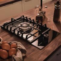 Cecotec Bolero Squad G 1200F Glass Black Placa de gas 1 fuego acabado en cristal negro parrilla completa de hierro fundido potencia de 3 5kW - details 2