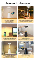 Lámpara De Escritorio LED Recargable 15W QI Carga Inalámbrica Luz De Lectura Para Oficina Y Estudio Iluminación Nocturna Para Mesa - details 1