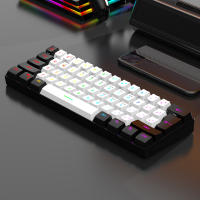 Teclado De Juego Con Cable 60% RGB Backlight Mini Compacto Impermeable 61 Teclas Para PC/Mac Para Jugadores - details 12