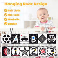 Libro De Tela Para Bebés Juguete De Desarrollo Temprano Montessori Actividad Sensorial Blanco Y Negro Para Niños De 0 a 12 Meses Regalos Para Bebés - details 7