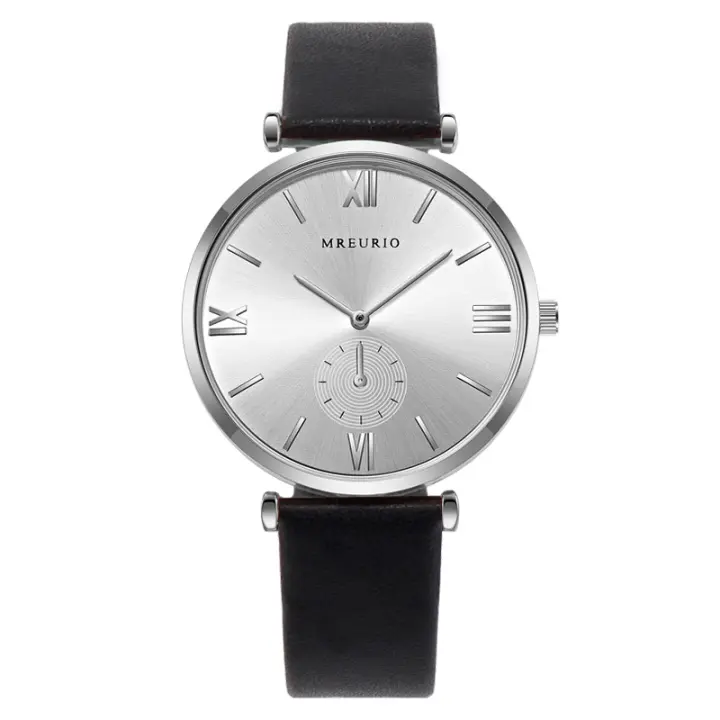 Nuevo reloj para hombre de moda de marca, correa de cuero, ultra delgado - 1