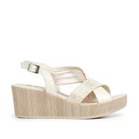 24 HORAS 26481 LINO Sandalias plataforma mujer 35677 25V SANDALIA CRUZADA CUÑA LINO - details 1