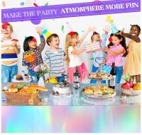 SSITO Mantel Mágico Desechable Mantel Láser Mantel De Plástico Arco Iris Fiesta De Cumpleaños De Navidad Color Sólido, Tamaño Grande 137*274, Tamaño Pequeño 137*183 - details 0