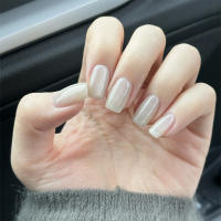 24pcs/set Uñas Postizas Cortas Cuadradas Con Diseño De Ojos De Gato Y Brillo En Colores Rosa Verde Morado Amarillo Y Nude Para Artículos De Belleza Y Uñas - details 26