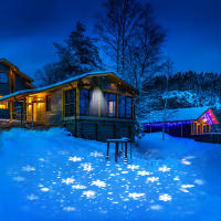 Lámpara LED De Patrón De Copo De Nieve Con Control Remoto Para Jardín Exterior Decoración De Navidad Y Escenario Luz Proyección IP65 ABS Fuente De Alimentación AC - details 6