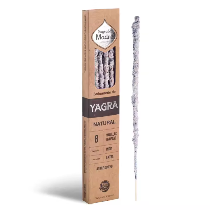 Sahumerio Natural de Yagra - Sagrada Madre (8 Varillas Gruesas) - Aromaterapia para el Hogar - 1