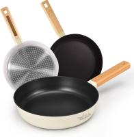 -Juego de 3 Sartenes de 20/24/28 cm, Aluminio Fundido con Revisión Antiadherente para Todo Tipo de Cocinas, Included Inducción, Sin PFOA, Mangos de Baquelita (Andes) - details 0