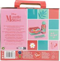 Set de botella de aluminio de 400 ml y fiambrera con cubiertos de Minnie Mouse. Libre BPA. STOR - details 2