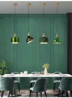 Lámpara Colgante Minimalista Japonesa De Vidrio Creativa Y Personalizada LED Verde En Bronce Para Iluminación De Habitaciones Y Salones - details 1