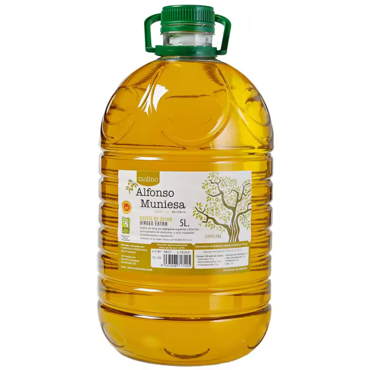 MOLINO ALFONSO - Aceite de Oliva Virgen Extra 'Empeltre' (PET 5L) - DOP 'Bajo Aragon' - 1