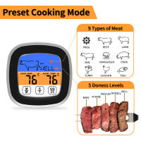 Termómetro Digital De Cocina Con Pantalla Táctil Y Timer Para Asado BBQ Cocción De Carne Modo Cocinar Precisión Alta Material Plástico - details 2