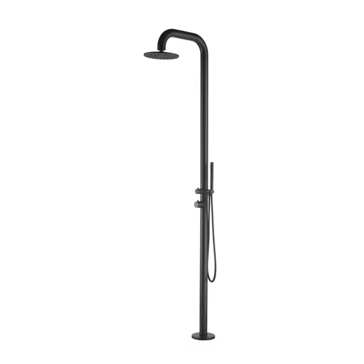 Ducha De Piscina 316L Con Ducha De Mano Negra Satinado Sined - 1