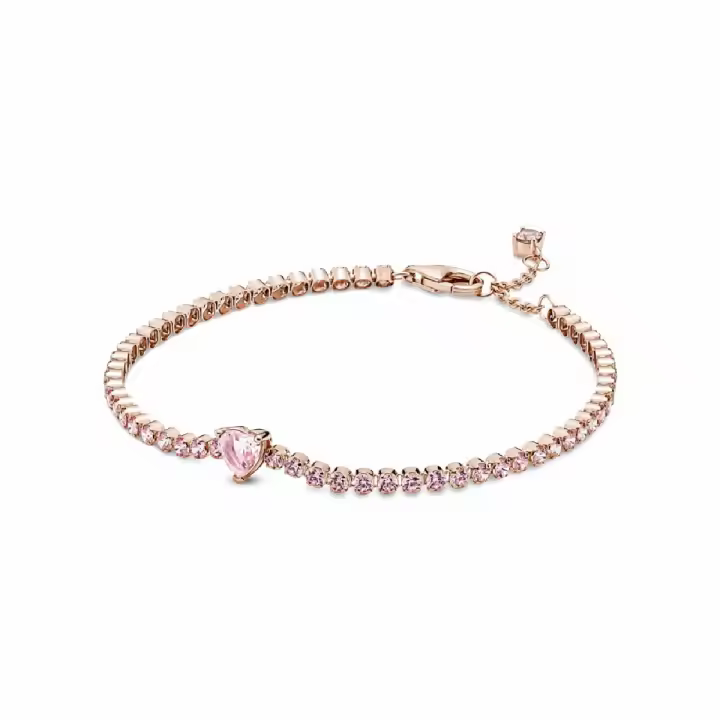 Pulsera Rose Corazón Brillante - 1