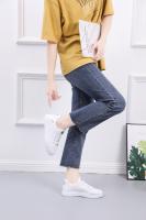 Zapatos Blancos Pequeños Para Mujer 2023 Otoño Bordados De Rosa Suela Gruesa Cuero Casual Estudiantes Zapatos Plataforma - details 11