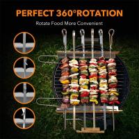Brochetas para barbacoa, brochetas de kebab, tenedores para barbacoa, brochetas de metal para barbacoa - details 1