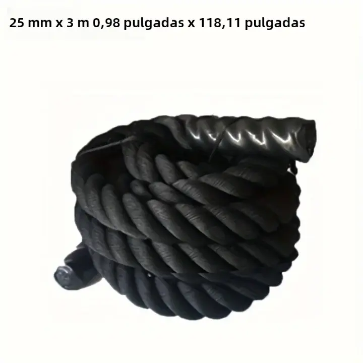 Cuerda De Saltar Pesada De 25 Mm*3 M Para Fitness Y Entrenamiento De Batalla Cuerda De Saltar Para Hombres Y Mujeres De 10 Pies - 1